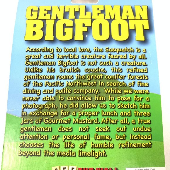 3/$25 Gentleman Bigfoot Off the Wall Toys Action Figure - Picture 3 of 7